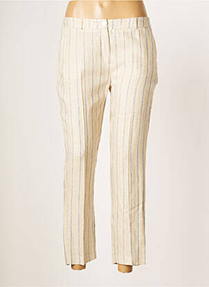 Pantalon 7/8 coupe chino taille normale beige JULIE GUERLANDE femme