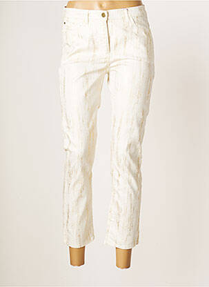 Pantalon 7/8 stretch taille normale beige JULIE GUERLANDE femme