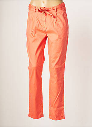 Pantalon chino tissage popeline taille normale orange DIANE LAURY femme