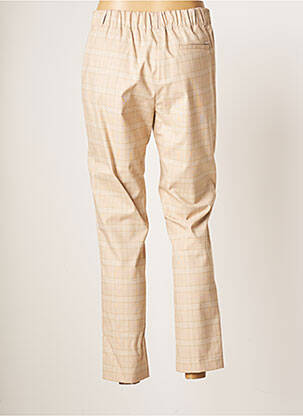 Pantalon 7/8 tissage popeline taille normale beige DIANE LAURY femme