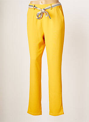Pantalon droit stretch taille normale jaune DIANE LAURY femme
