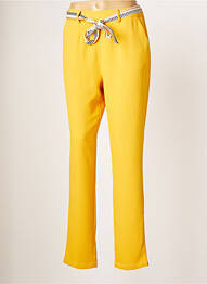 Pantalon droit stretch taille normale jaune DIANE LAURY femme