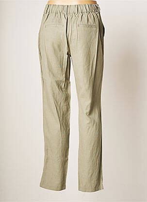 Pantalon droit tissage crêpe taille normale vert C'EST BEAU LA VIE femme