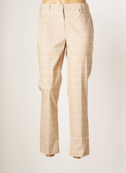 Pantalon 7/8 tissage popeline taille normale beige DIANE LAURY femme