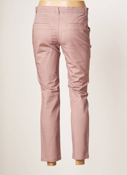 Pantalon 7/8 tissage popeline taille normale rose MEXX femme