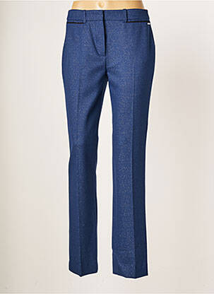 Pantalon droit stretch taille normale bleu JULIE GUERLANDE femme