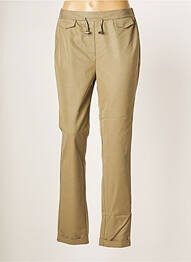 Pantalon droit tissage popeline taille normale vert JULIE GUERLANDE femme