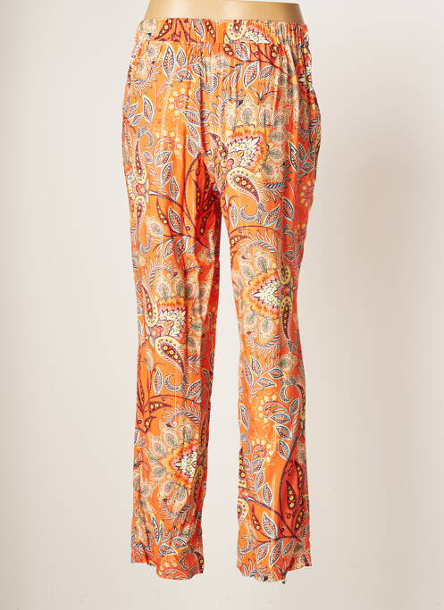 Pantalon droit orange JULIE GUERLANDE pour femme