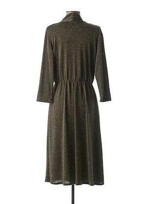 Robe mi-longue manches 3/4 manches 3/4 vert JULIE GUERLANDE femme