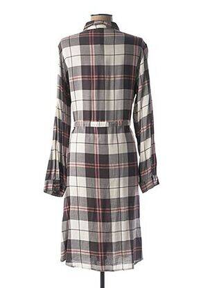 Robe mi-longue manches longues manches longues gris C'EST BEAU LA VIE femme