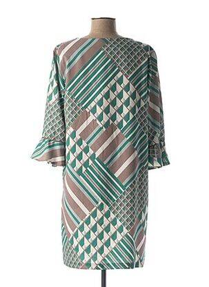 Robe courte manches 3/4 manches 3/4 vert DIANE LAURY femme