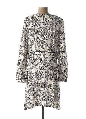 Robe mi-longue imprimé fleurs manches longues vert MEXX femme
