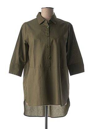 Blouse légère et transparente manches 3/4 vert MEXX femme