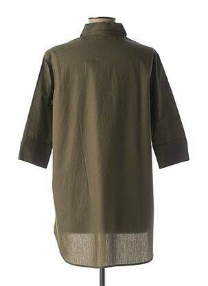 Blouse légère et transparente manches 3/4 vert MEXX femme