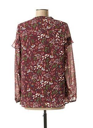 Blouse légère et transparente manches longues rouge JULIE GUERLANDE femme
