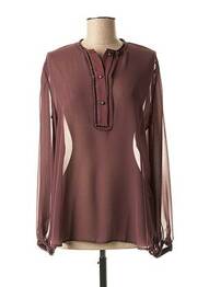 Blouse légère et transparente manches longues violet MEXX femme