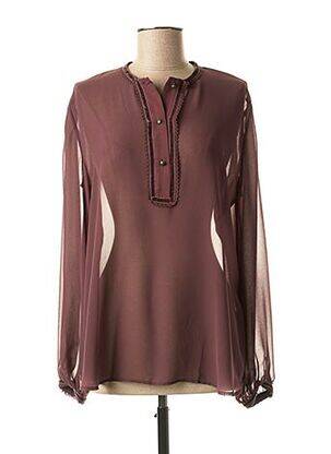 Blouse légère et transparente manches longues violet MEXX femme