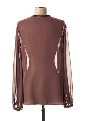 Blouse légère et transparente manches longues violet MEXX femme