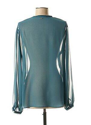 Blouse légère et transparente manches longues bleu MEXX femme