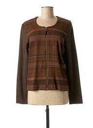 Veste casual col rond marron DIANE LAURY femme