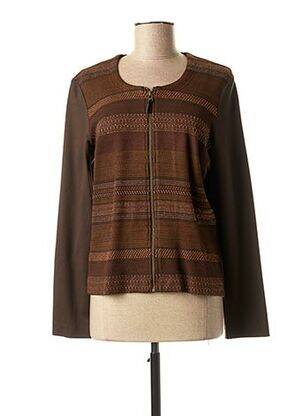 Veste casual col rond marron DIANE LAURY femme