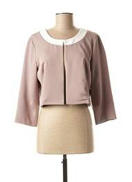 Boléro col rond beige DIANE LAURY femme