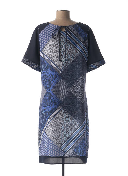 Robe mi-longue bleu DIANE LAURY pour femme