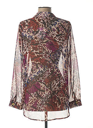 Chemisier tissage crêpe manches longues violet JULIE GUERLANDE femme