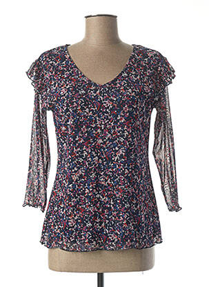 Top stretch manches longues bleu JULIE GUERLANDE femme