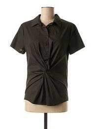 Blouse légère et transparente manches courtes noir MEXX femme