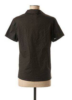 Blouse tissage popeline manches courtes noir MEXX femme