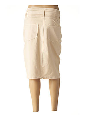 Jupe mi-longue taille haute beige JULIE GUERLANDE femme