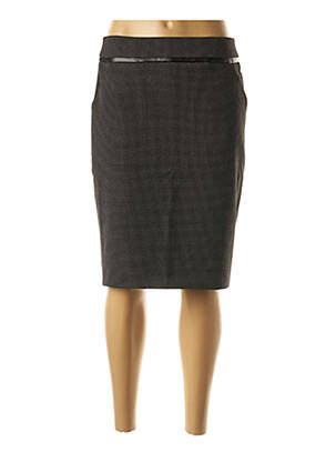 Jupe mi-longue coupe droite noir MEXX femme