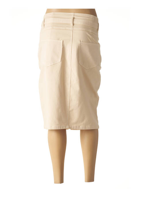 Jupe mi-longue beige JULIE GUERLANDE pour femme