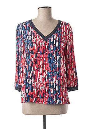 Blouse imprimé fantaisie manches 3/4 rouge DIANE LAURY femme