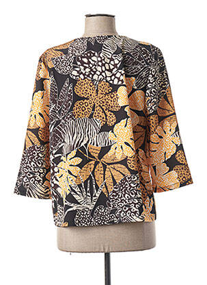 Blouse imprimé fleurs manches 3/4 jaune DIANE LAURY femme
