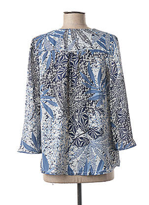 Blouse imprimé fantaisie manches 3/4 bleu DIANE LAURY femme