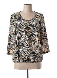 Blouse imprimé fantaisie manches 3/4 noir DIANE LAURY femme
