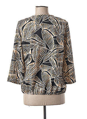 Blouse imprimé fantaisie manches 3/4 noir DIANE LAURY femme