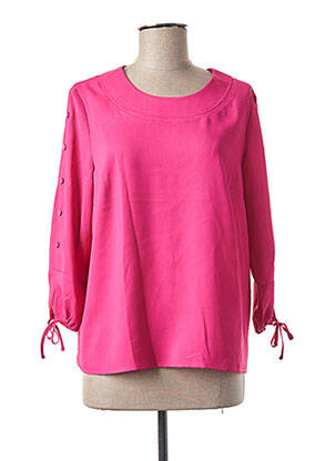 Blouse col rond manches 3/4 rose DIANE LAURY femme