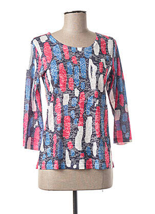 T-shirt manches 3/4 manches 3/4 bleu DIANE LAURY femme