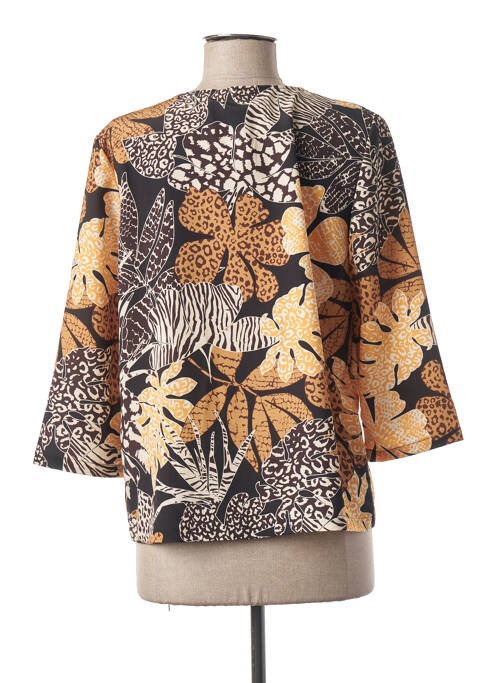 Blouse imprimé fleurs manches 3/4 jaune DIANE LAURY femme