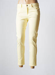 Pantalon 7/8 stretch taille normale jaune C'EST BEAU LA VIE femme