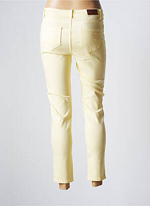 Pantalon 7/8 stretch taille normale jaune C'EST BEAU LA VIE femme