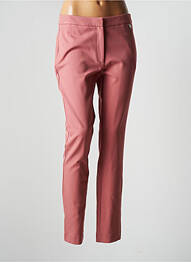 Pantalon droit fermeture zippée sous rabat avec crochet taille normale rose MEXX femme
