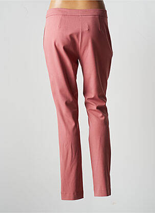 Pantalon droit fermeture zippée sous rabat avec crochet taille normale rose MEXX femme