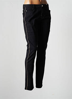 Pantalon slim taille basse taille basse noir C'EST BEAU LA VIE femme