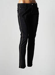 Pantalon slim taille basse taille basse noir C'EST BEAU LA VIE femme
