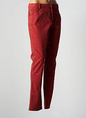 Pantalon slim taille basse taille basse rouge C'EST BEAU LA VIE femme