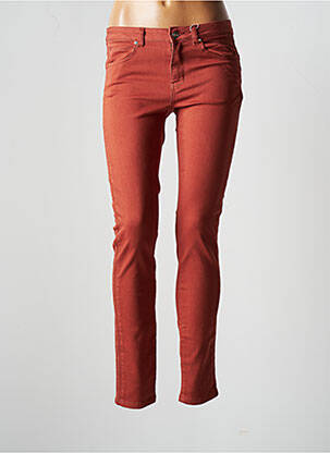 Pantalon slim taille basse taille basse orange C'EST BEAU LA VIE femme